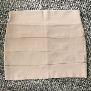 Beige stretch skirt